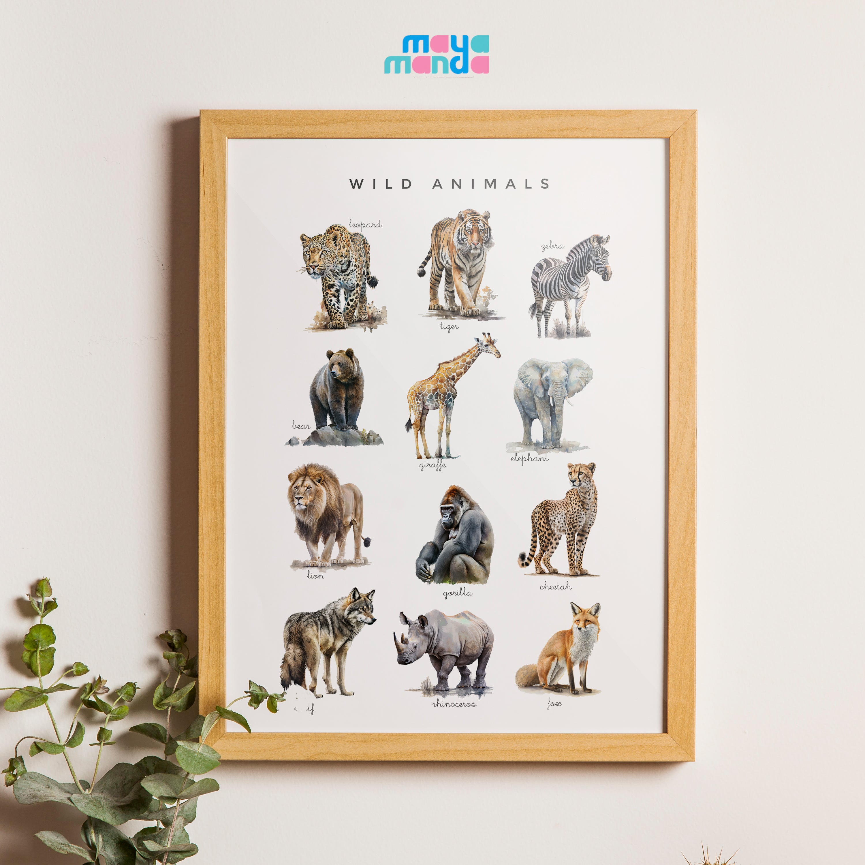 Printable Wild Animal Poster