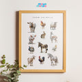 Printable Farm Animal Poster