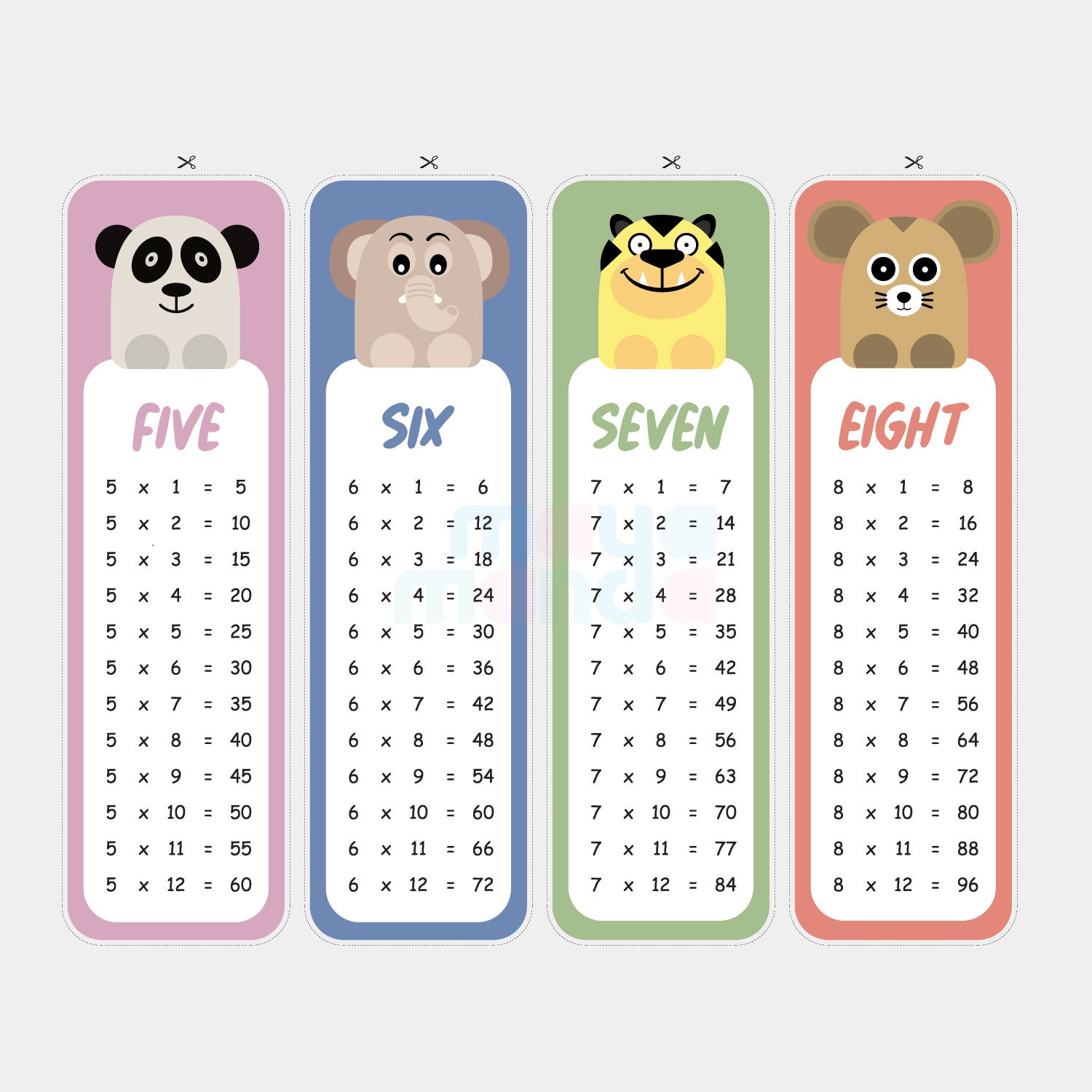 Printable Bookmark Animal