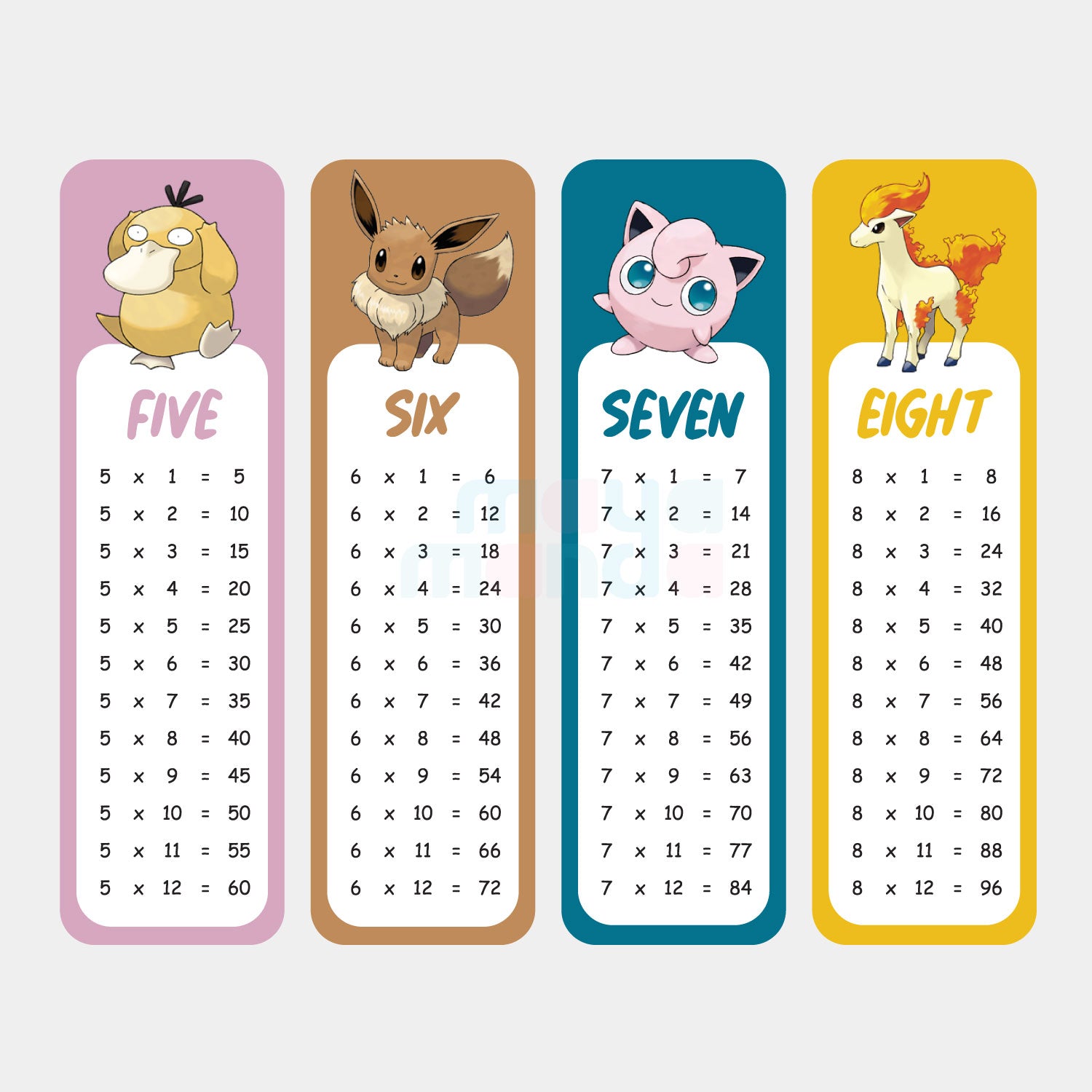 Printable Bookmark Pokemon