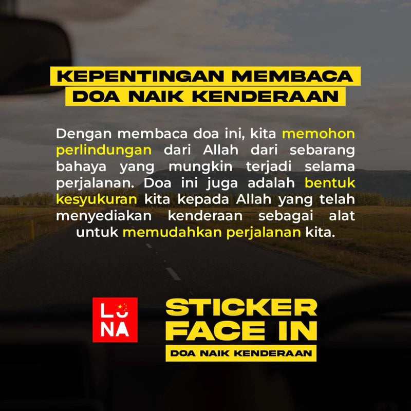 Sticker Doa Naik Kenderaan